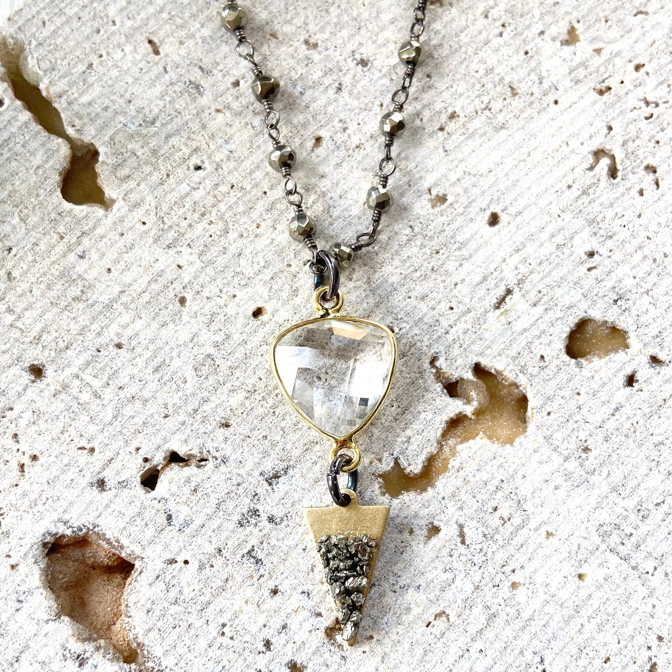 Spike necklace top